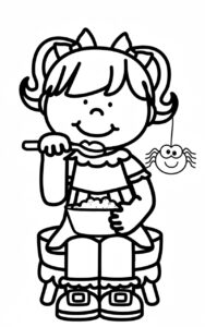 Little Miss Muffet coloring sheet