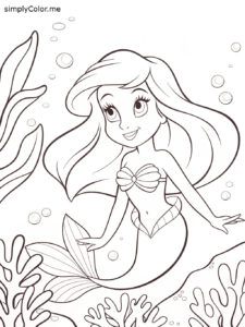 Little mermaid color sheet Little mermaid color sheet