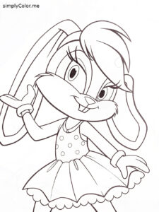 Lola bunny coloring sheet