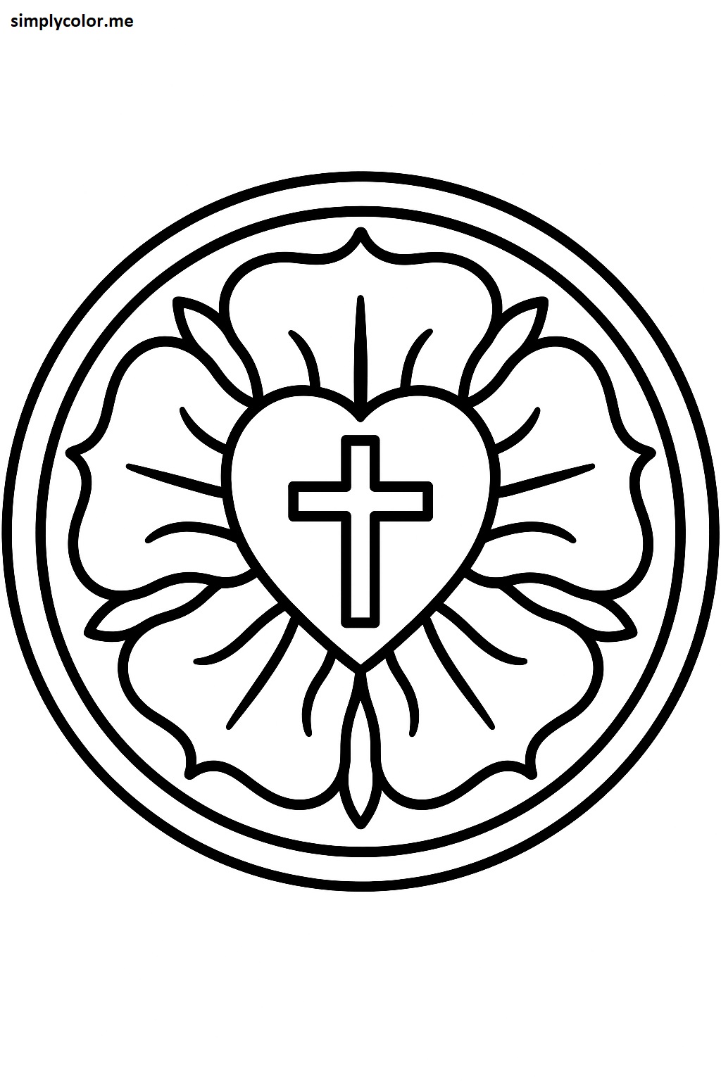 Luther Rose coloring page