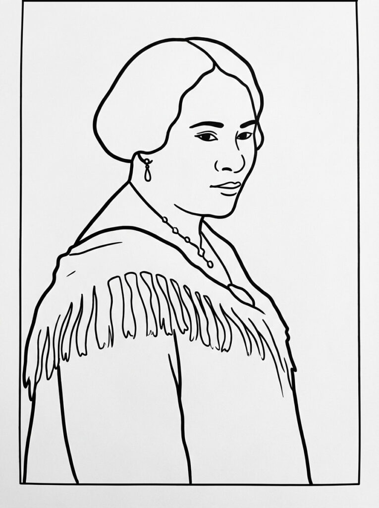Madam Cj Walker coloring page