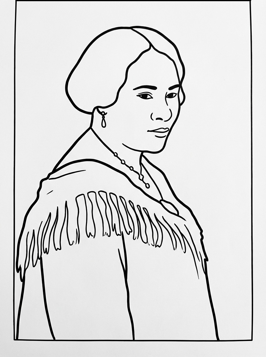 Madam Cj Walker coloring page