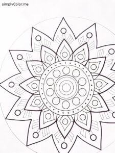 Mandala coloring page free