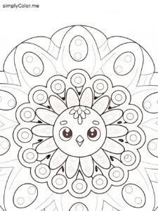 Mandala coloring sheet for kids