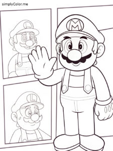 Mario color sheet