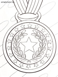 Medal coloring sheet Medal coloring sheet