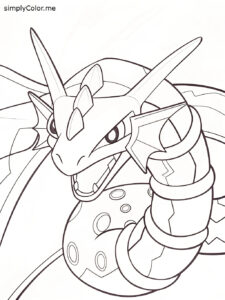 Mega rayquaza coloring page