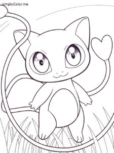 Mew pokemon coloring sheet