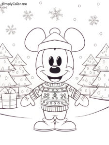 Mickey mouse christmas coloring sheet Mickey mouse christmas coloring sheet