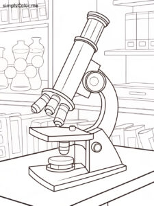 Microscope coloring Microscope coloring