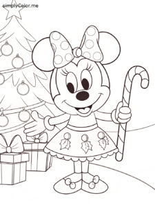 Minnie mouse christmas coloring sheet Minnie mouse christmas coloring sheet