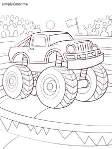 Monster truck coloring page printable Monster truck coloring page printable