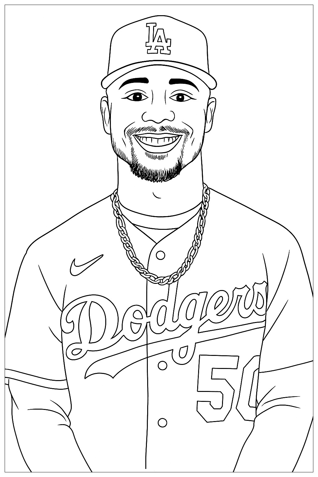 Mookie Betts coloring page