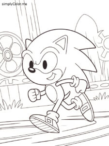 Movie sonic coloring page