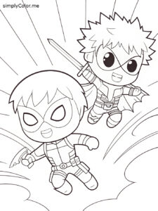 My hero academia coloring sheet