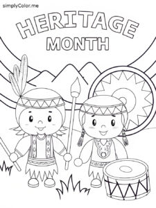 Native american heritage month coloring sheet Native american heritage month coloring sheet