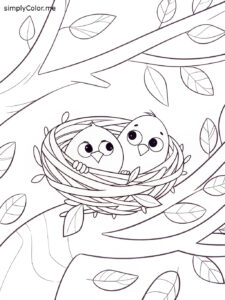 Nest coloring page
