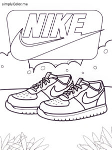 Nike coloring sheet Nike coloring sheet