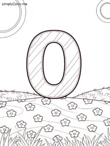Number 0 coloring page