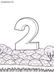 Number 2 coloring sheet