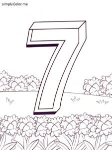 Number 7 coloring page
