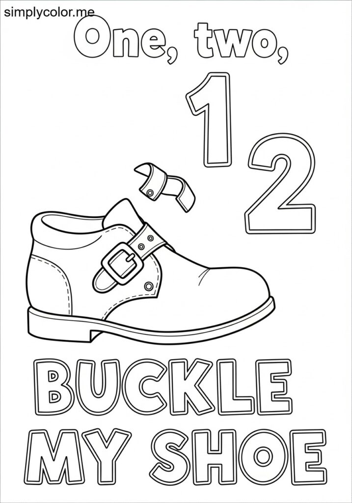 One two buckle my shoe printables
