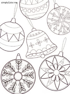 Ornaments coloring sheet Ornaments coloring sheet
