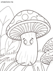 Oyster mushroom coloring page
