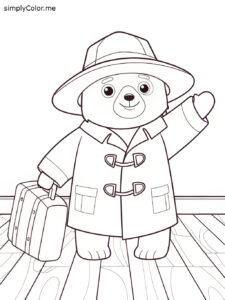 Paddington bear coloring sheet Paddington bear coloring sheet