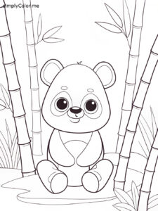 Panda bear coloring sheet Panda bear coloring sheet