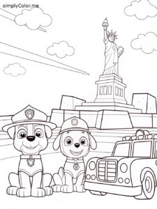 Paw patrol liberty coloring page