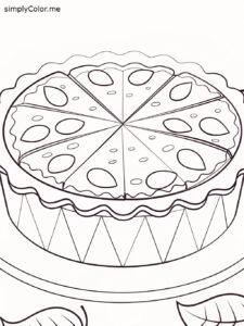 Pie coloring sheet Pie coloring sheet