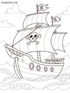 Pirate ship coloring page Pirate ship coloring page