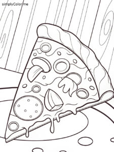 Pizza coloring sheet Pizza coloring sheet