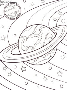 Planet coloring sheet Planet coloring sheet