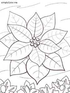 Poinsettia coloring sheet printable