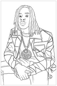 Polo G coloring sheet