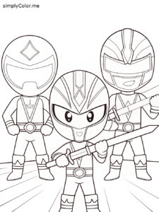 Power rangers samurai coloring sheet