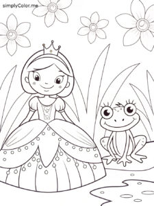 Princess and the frog color sheet