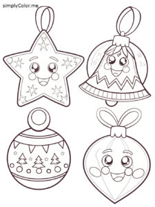 Printable christmas tree ornaments to color Printable christmas tree ornaments to color