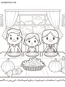 Printable coloring thanksgiving