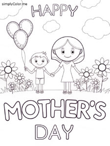 Printable mothers day coloring sheet Printable mothers day coloring sheet