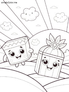 Printable shopkins coloring sheet