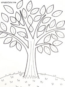 Printable tree coloring page Printable tree coloring page