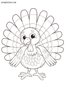 Printable turkey coloring sheet