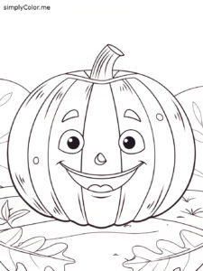 Pumpkin coloring sheet