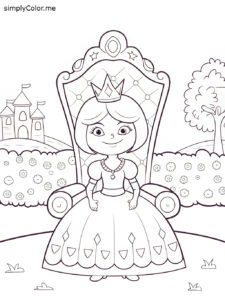 Queen coloring page