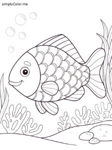 Rainbow fish color sheet