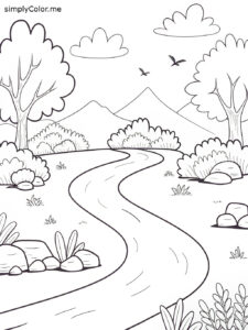 River coloring sheet