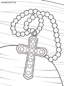 Rosary coloring sheet Rosary coloring sheet